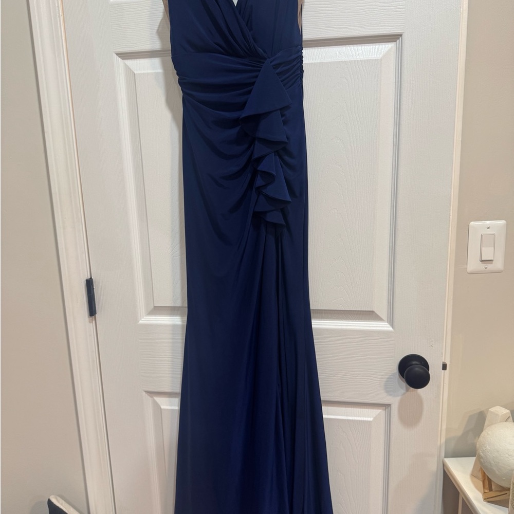 Macy's Elegant Navy Blue Evening Dress